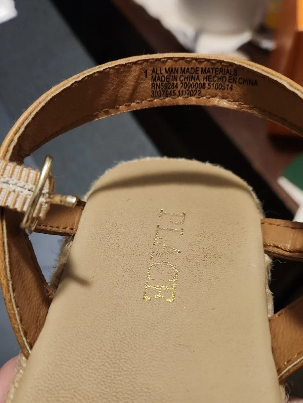 Children's Place Tan Crisscross Espadrille Sandals Size 1